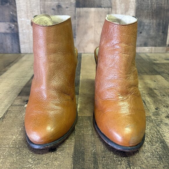 Freebird By Steven Smoke Leather Brown Mule Boots Booties Womens 9 - Picture 7 of 12